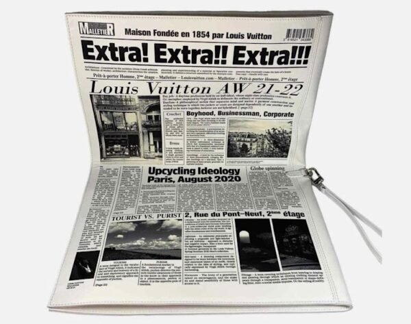 Louis Vuitton Newspaper Pouch Calfskin Bag Leather Virgil Abloh Bag - Image 8