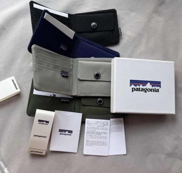 Brand New Patagonia Short Fold Wallet Multiple Black Canvas New - Image 9