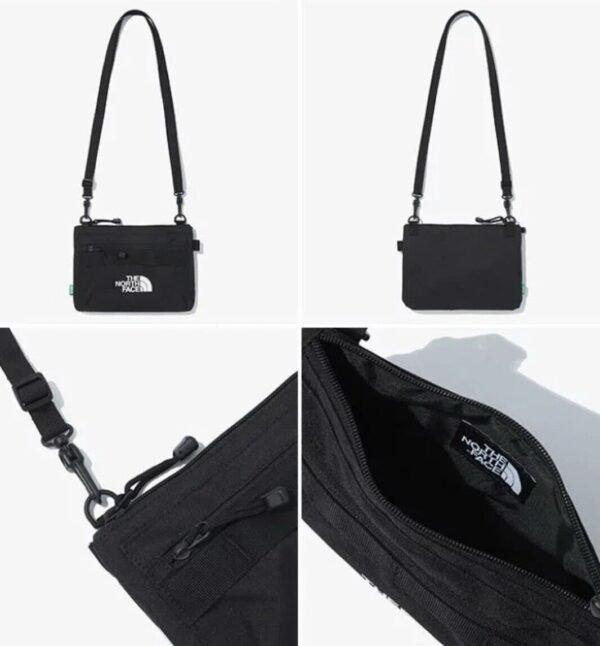 The North Face Black Camp Cross Bag White Big Logo Unisex - Image 4
