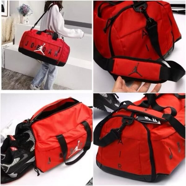 Air Jordan Duffle Bag Red Jumpman Logo School-Sport-Gym Bag New Tag - Image 6