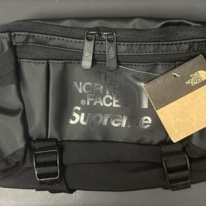 Supreme TNF The North Face Leather Mountain Waist Bag Black Logo New