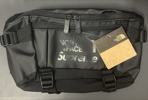 Supreme TNF The North Face Leather Mountain Waist Bag Black Logo New