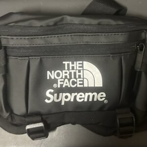 Supreme TNF The North Face Leather Mountain Waist Bag White Logo New