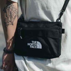 The North Face Black Camp Cross Bag White Big Logo Unisex