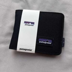 Brand New Patagonia Short Fold Wallet Multiple Black Canvas New