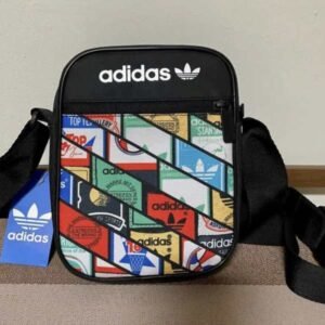 Adidas Trefoil Graphic CORDURA Black Multicolor 2 Litre Crossbody New