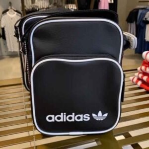Adidas Mini Vintage Crossbody Bag Black New