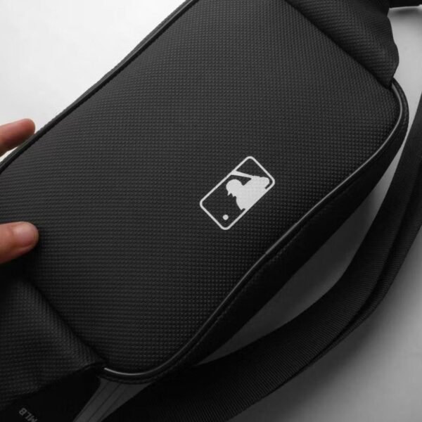 Stylish MLB bag featuring a sleek black design with a Metal New York Yankees logo. - Image 9