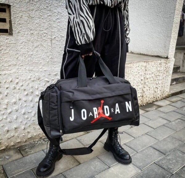 Air Jordan Duffle Bag Black Jumpman Logo School-Sport-Gym - Image 3