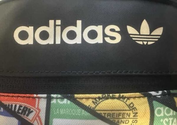Adidas Trefoil Graphic CORDURA Black Multicolor 2 Litre Crossbody New - Image 2