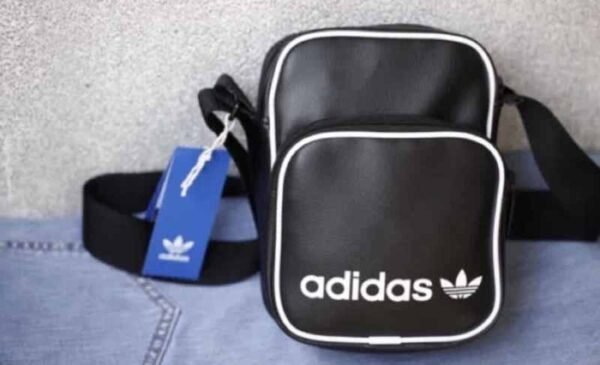 Adidas Mini Vintage Crossbody Bag Black New - Image 2