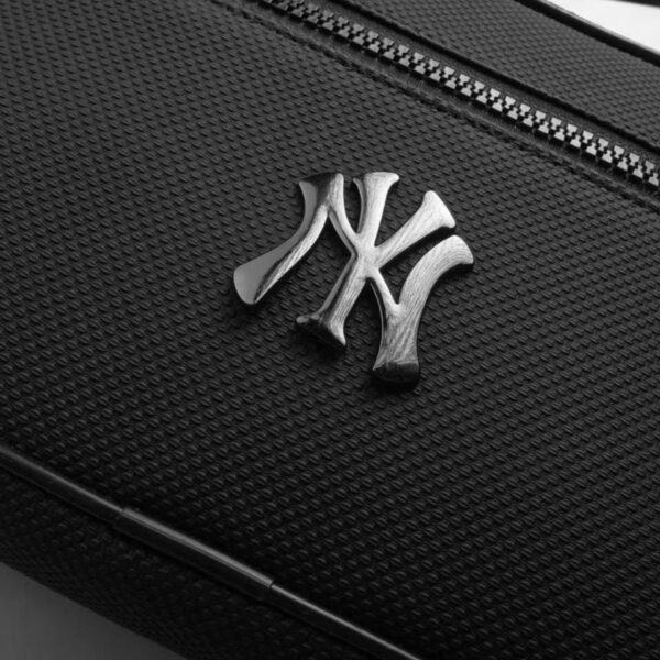 Stylish MLB bag featuring a sleek black design with a Metal New York Yankees logo. - Image 7