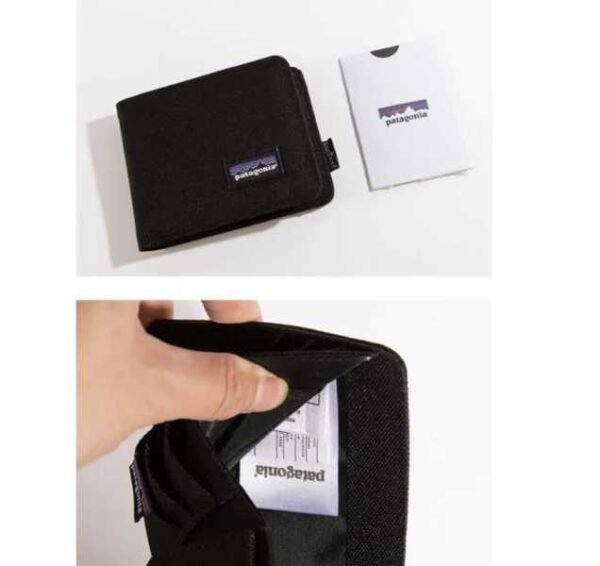 Brand New Patagonia Short Fold Wallet Multiple Black Canvas New - Image 5
