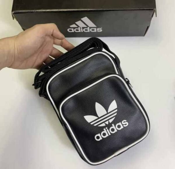 Adidas Crossbody Mini Vintage Bag Black New - Image 5