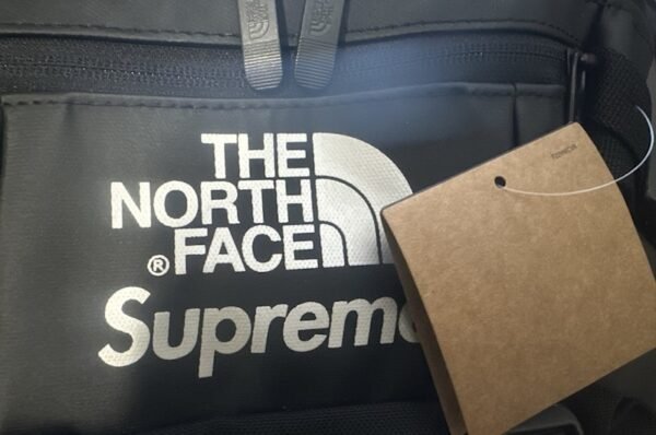 Supreme TNF The North Face Leather Mountain Waist Bag Silver Logo New - Image 6